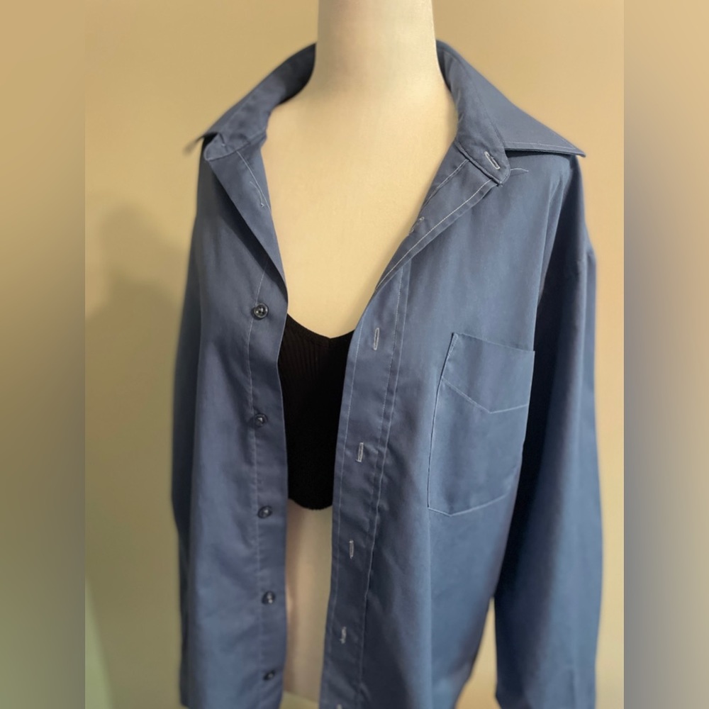 Pierre Cardin Paris Blue Button-Up Dress Shirt